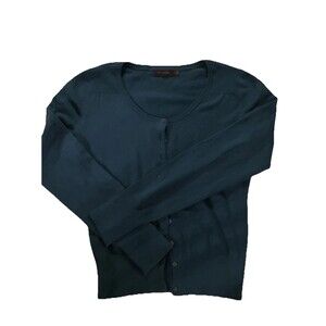 The Limited Teal Blue Scoop Neck Cardigan Medium